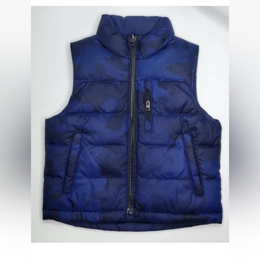 Boys Ralph Lauren, Reversible, Camo, Down Vest, Size 7.